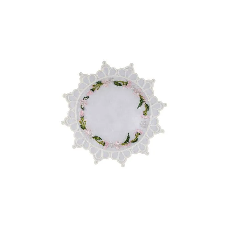 Embroidered Cherry Blossom Doily - Set Of Two media 3