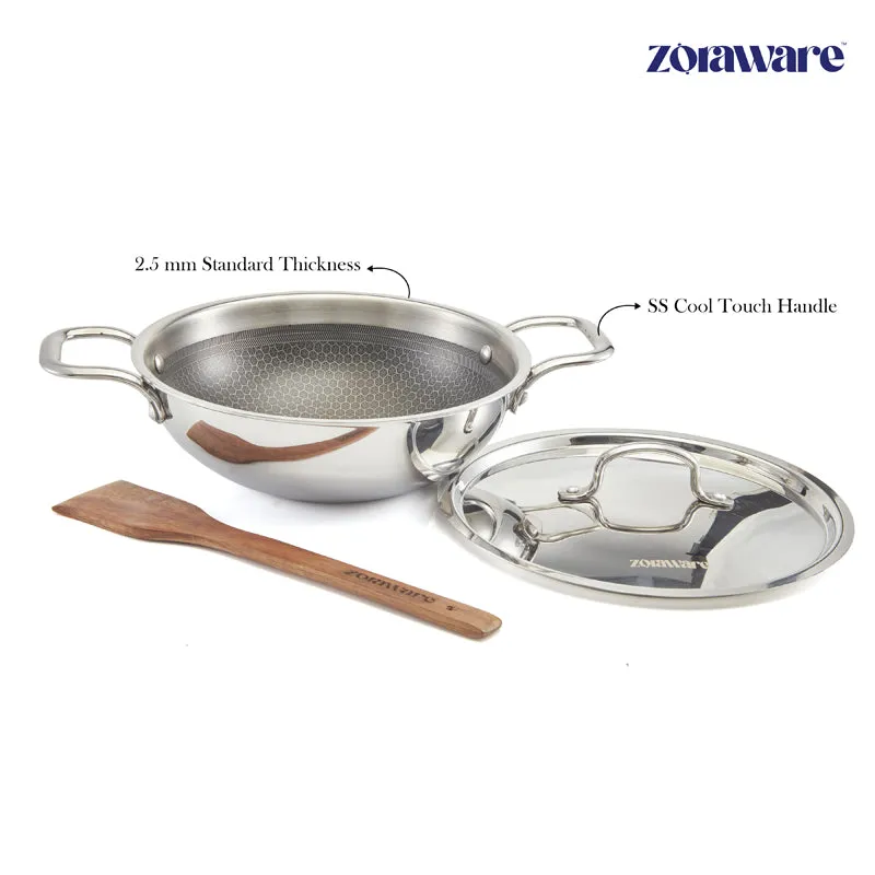 Zoraware Kadhai With Lid - 3600 mL/28 CM media 6