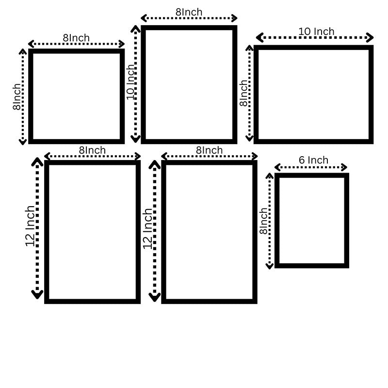 Hyperius Black MDF Photo Frame - Set Of Six media 6