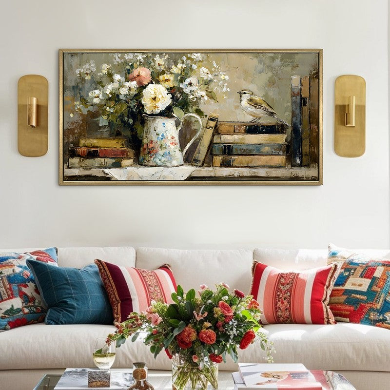 Hydrangea Hush Canvas Wall Painting With Frame