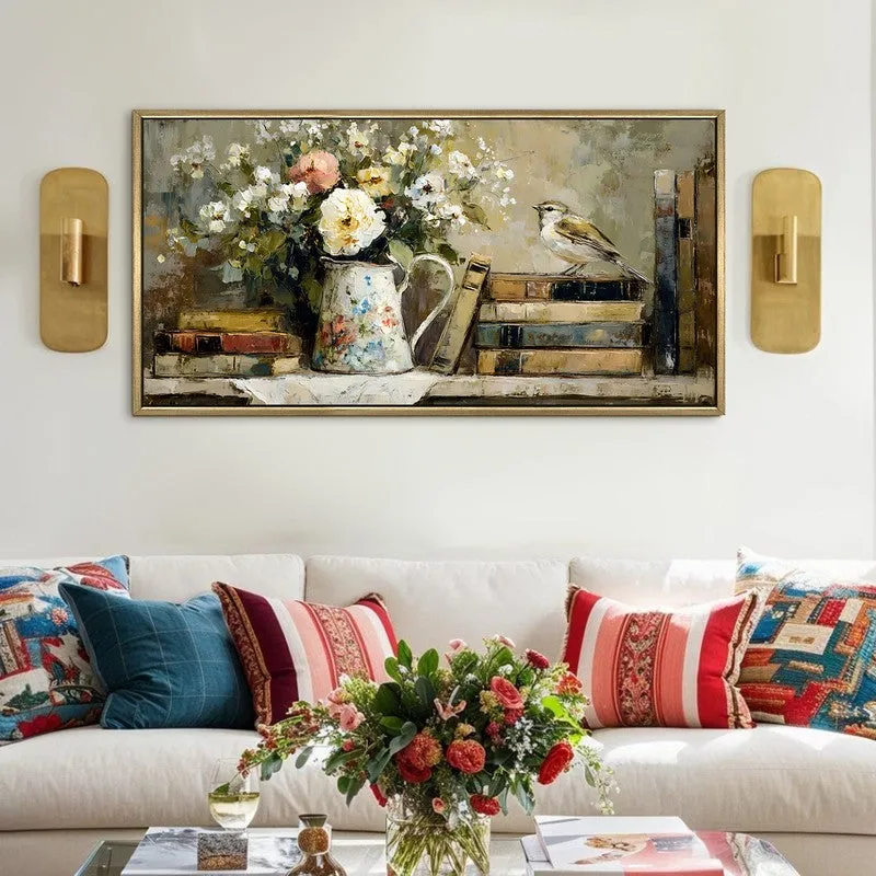 Hydrangea Hush Canvas Wall Painting With Frame media 1