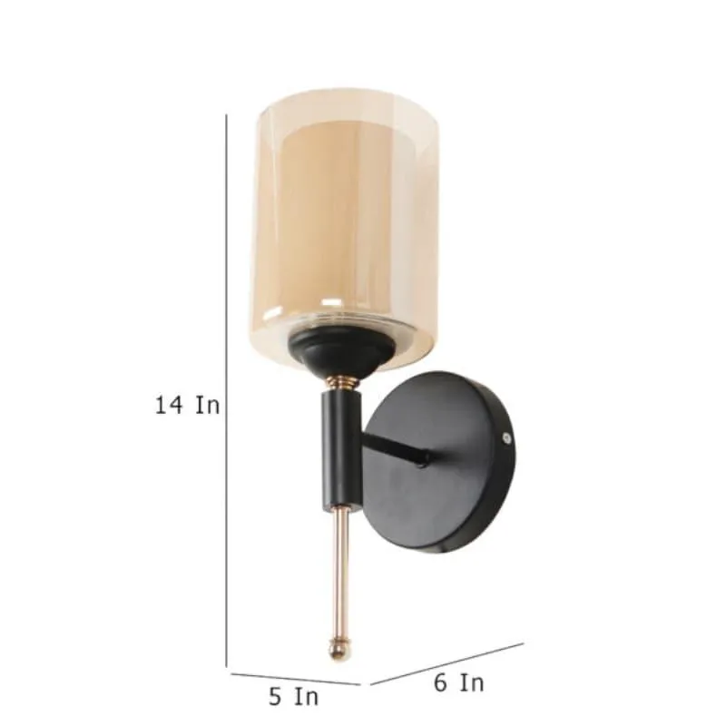 Pheme Glass Wall Lamp With Metal Base media 5