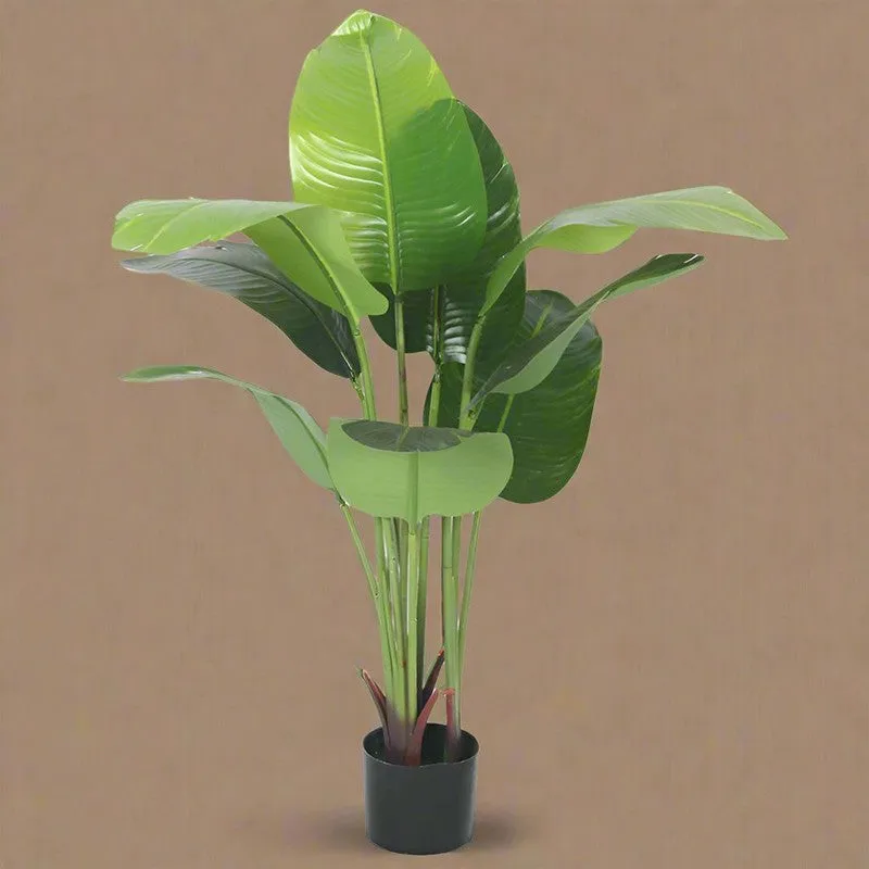 Faux Realtouch Bird of Paradise Plant With Black Plastic Pot - 3.9 Feet media 4