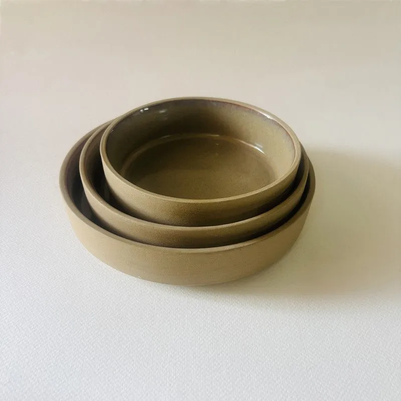 Earth & Amber Salad Bowl (300 mL/500 mL/550 mL) - Set of Three media 3