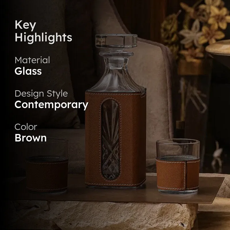 Heritage Pour Glass Decanter - Three Piece Set media 2