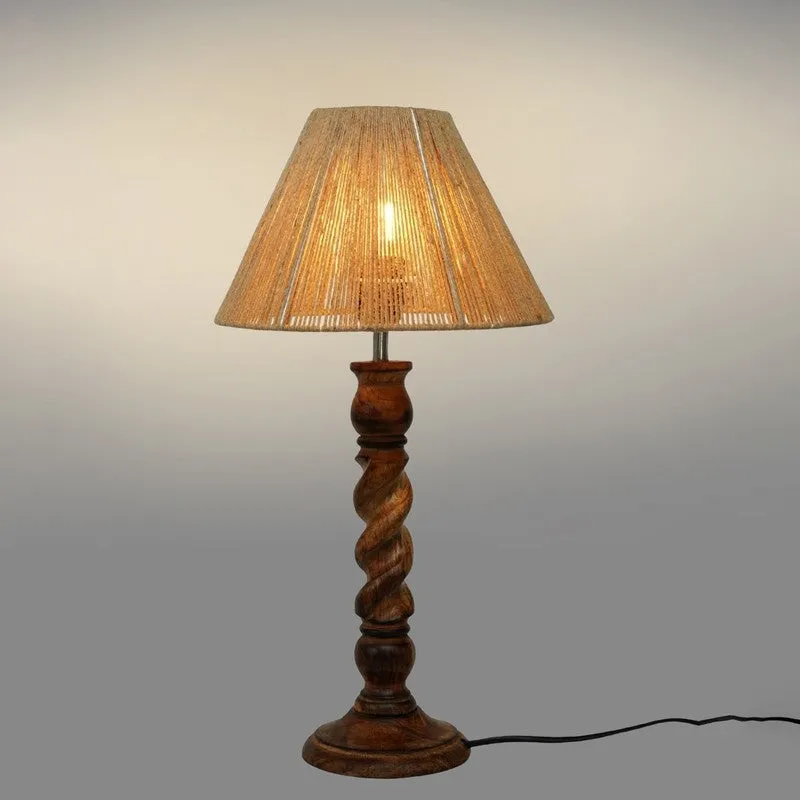 Artisan Cotton Table Lamp - Beige media 4