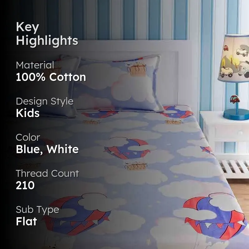 Parachute Glide Cotton Bedsheet - 210 TC media 2