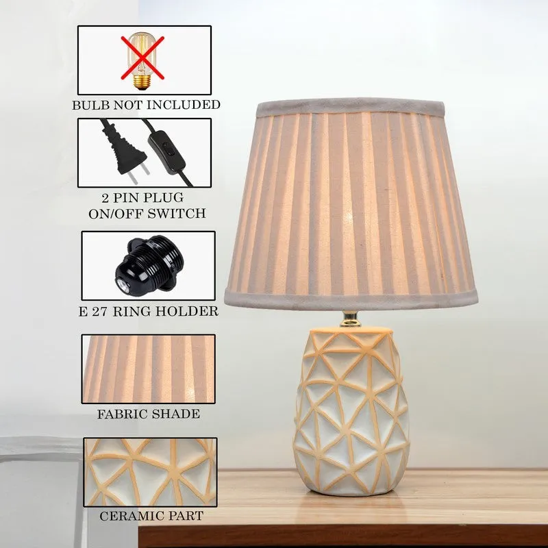 AuraForm Modern Ceramic Table Lamp - White media 6