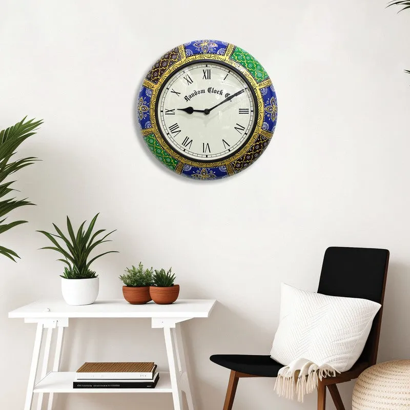 Calyra Brass Analog Wall Clock media 3