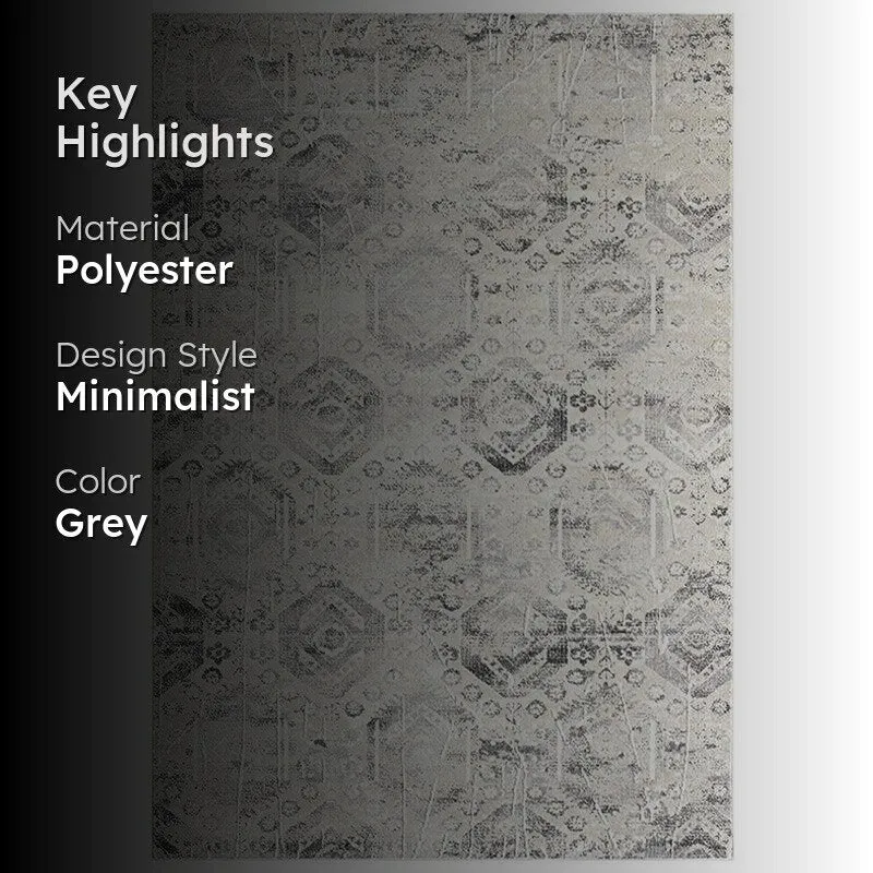 Letti Abstract Polyester Carpet - Grey media 2
