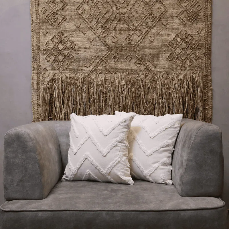 Cushy Peaks Tufted Cushion Cover (Ivory) - Set Of Two media 5