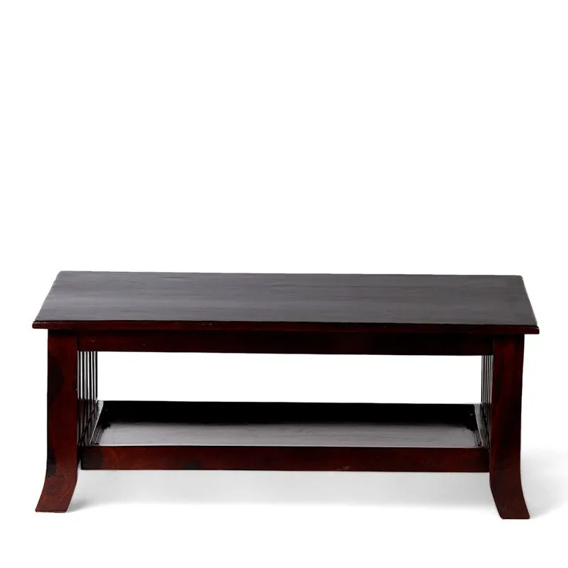 Bravon Sheesham Wooden Center Table - Dark Brown media 4