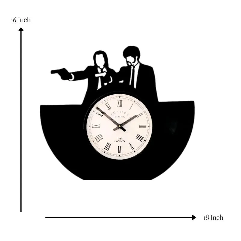 Duo Steel Analog Wall Clock - Black media 7