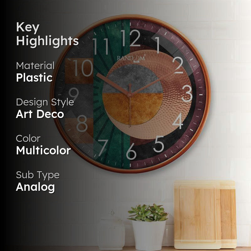 Vibrant Geometry Wall Clock media 2