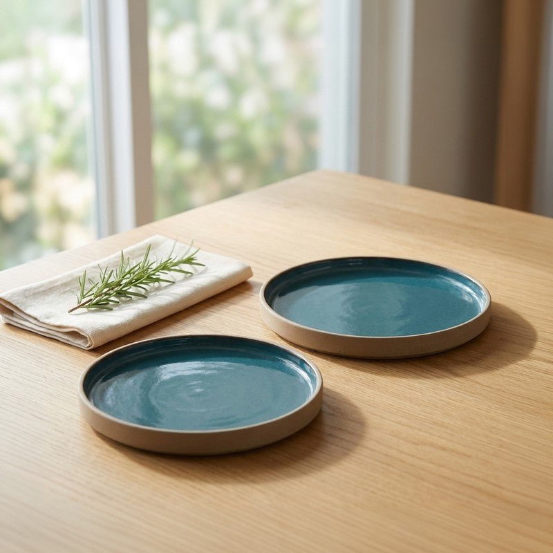 Azzure Ceramic Quarter Plate (6 Inch) - Set of Two