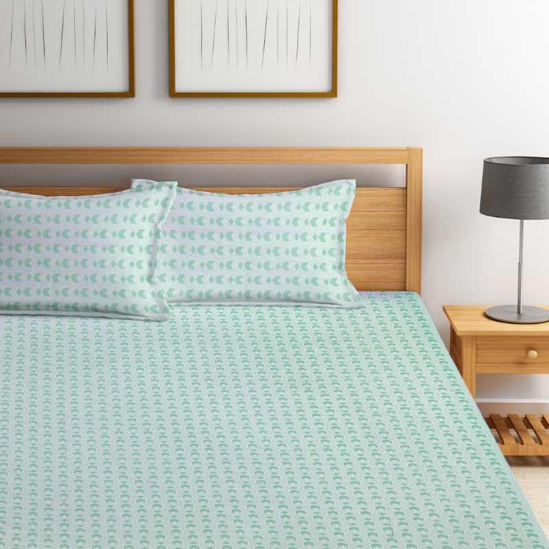 Miniature Mosaic - Turquoise Microfiber Bedsheet - 300 GSM media 8