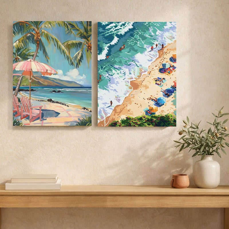 Beach Calm Canvas Wall Art - Set of Two media 6