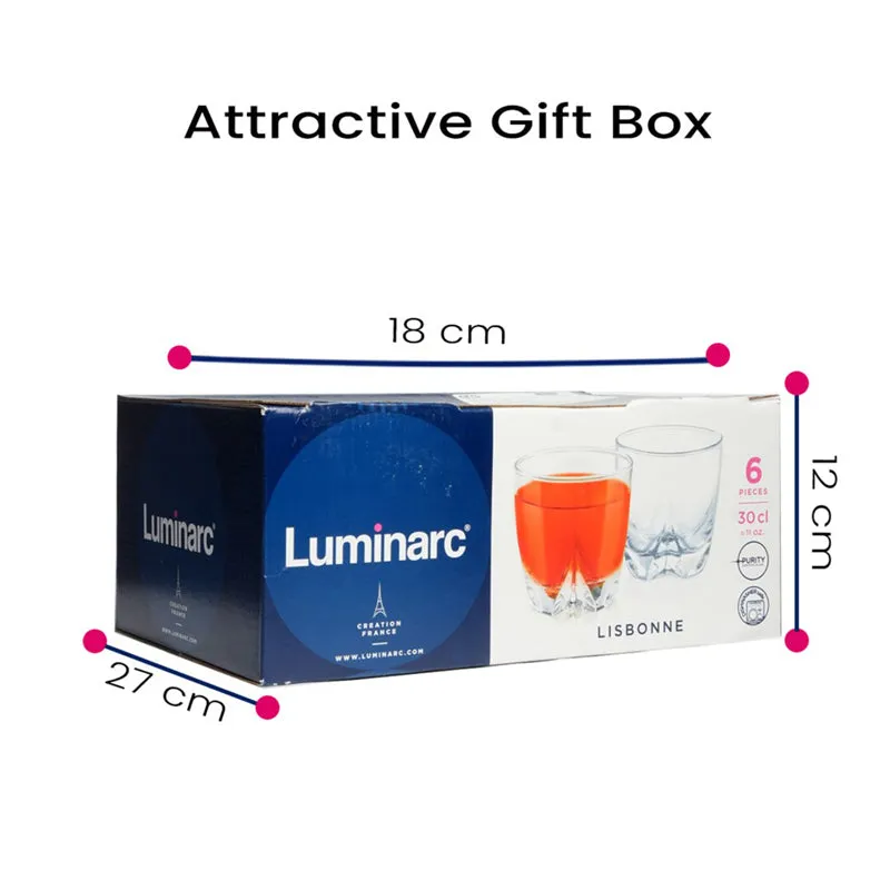 Luminarc Lisbonne Whiskey Glass (300 mL Each) - Set Of Six media 7