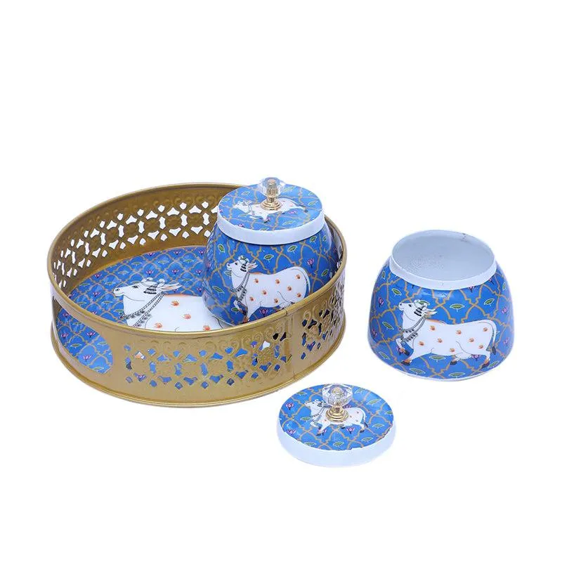 Gavya Jar with Tray (200 ML) - Three Piece Set media 5