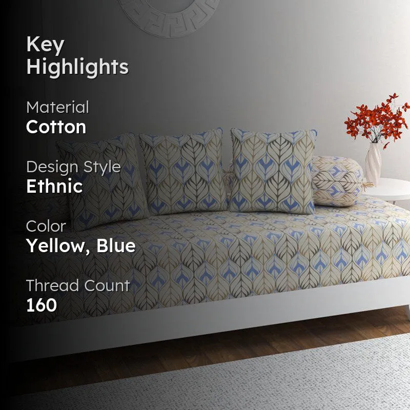 Saffron Suite Floral Cotton Diwan Set media 2