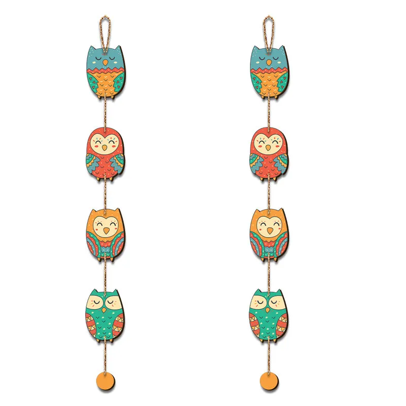 Hoots And Feathers MDF Wall Hanging - Set Of Two media 3