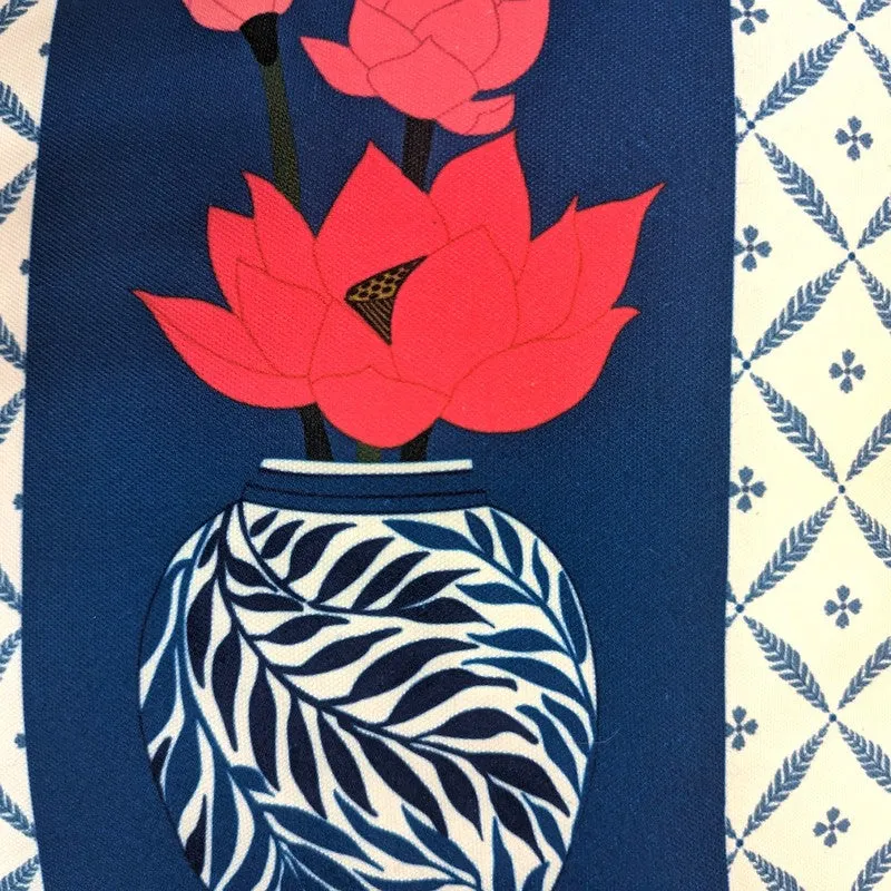 Indigo Pottery Cushion Cover - Set Of Three media 4