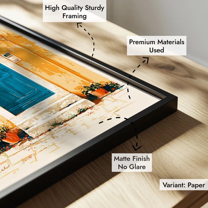 Sunny Day Canvas Wall Painting - Black Frame media 6