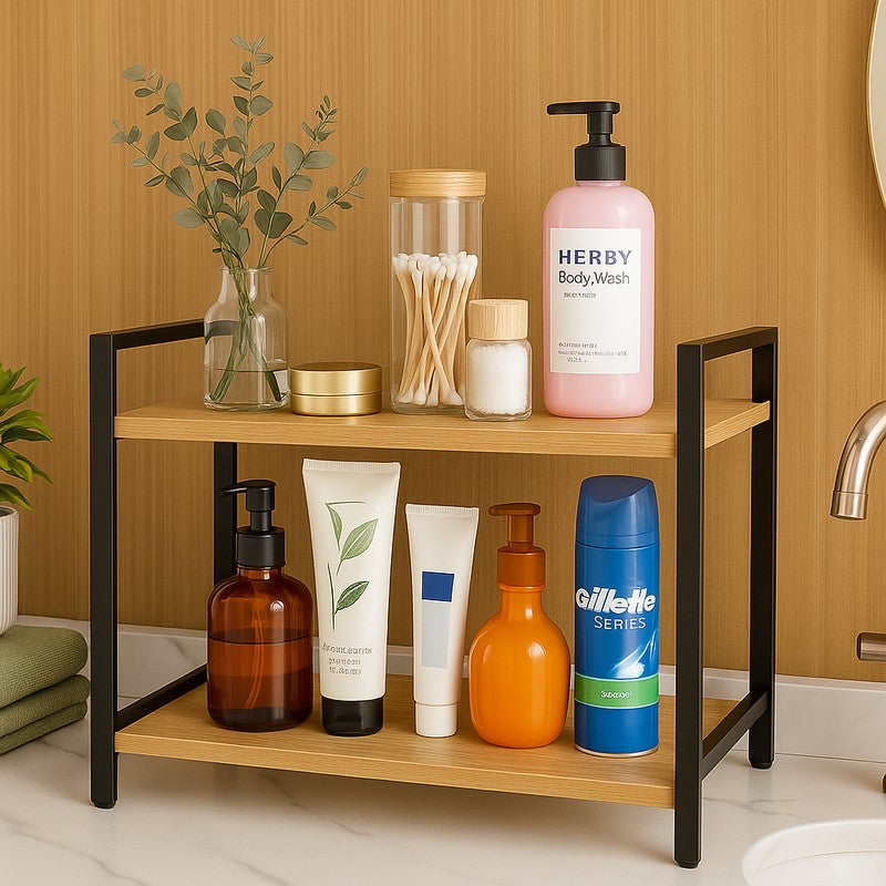 Tierora 2-tier Kitchen Storage Rack - Black media 3