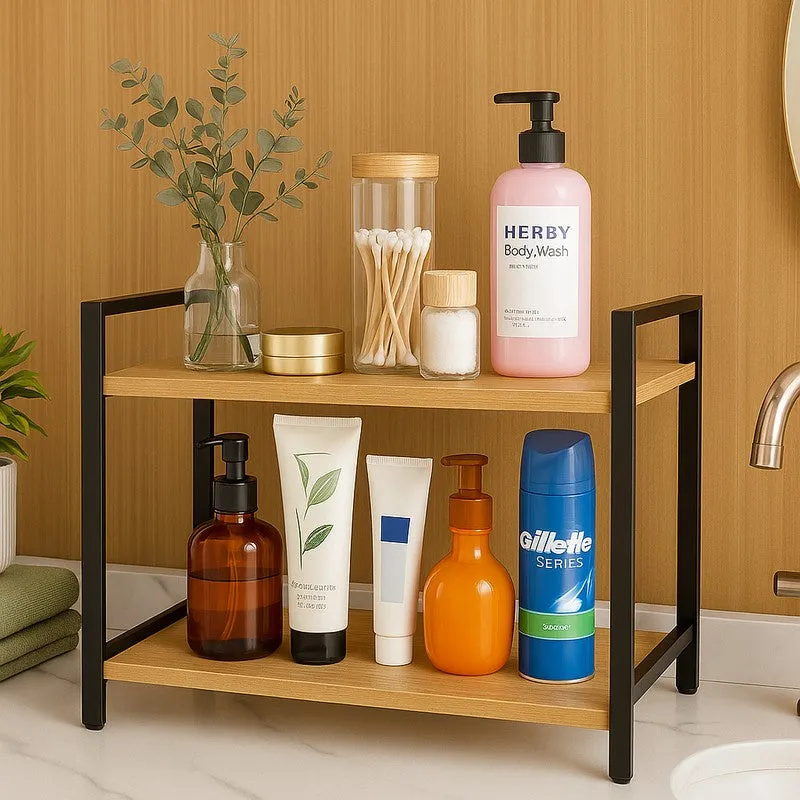 Tierora 2-tier Kitchen Storage Rack - Black media 3