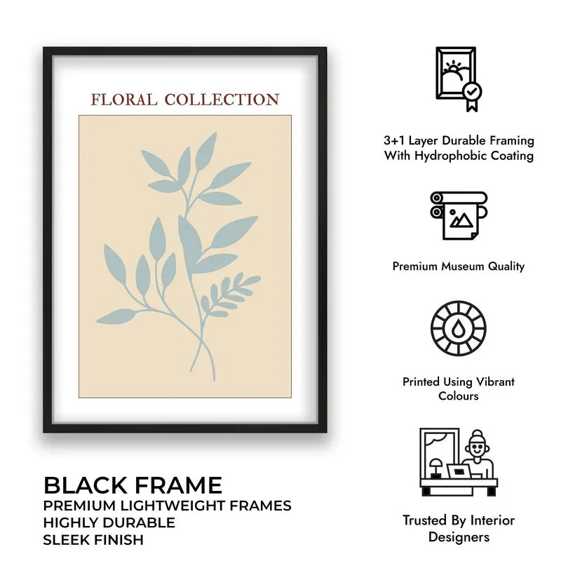 Midnight Flora Canvas Wall Painting With Black Frame media 12