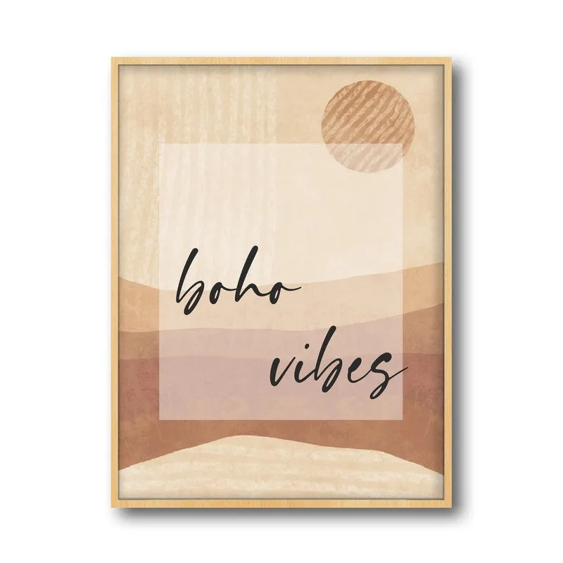 Bohemian Bliss Canvas Wall Painting With Brown Frame media 3