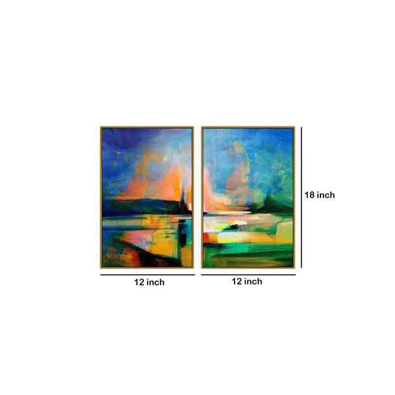 Abstract Landscape Wall Art - Set Of Two media 7