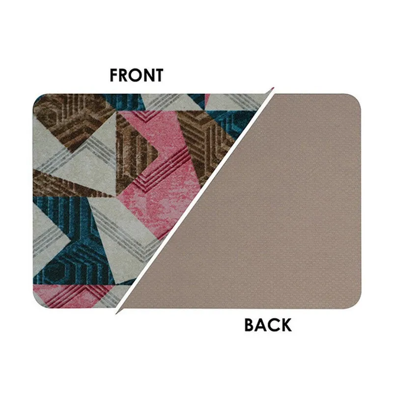 EdgeAbstra Polyester Kitchen Floor Mats (Pink,Grey) - Set of Two media 9