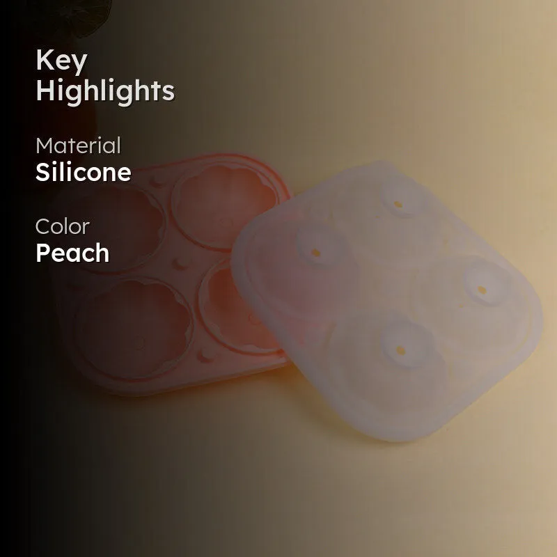 Chill Silicone 4-Cube Ice Mould - Peach media 2