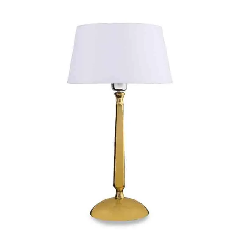 Baroque Fabric Table Lamp - Gold,White media 3