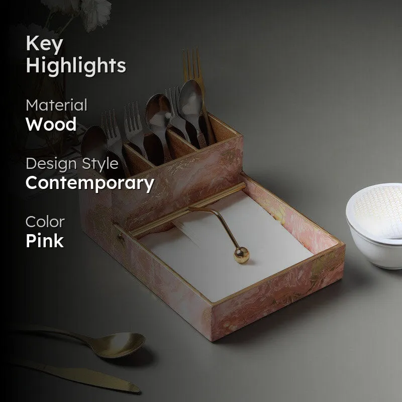Rosyra Wooden Cutlery & Tissue holder media 2