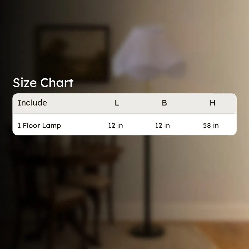 Frost Glow Wooden Floor Lamp - White media 8