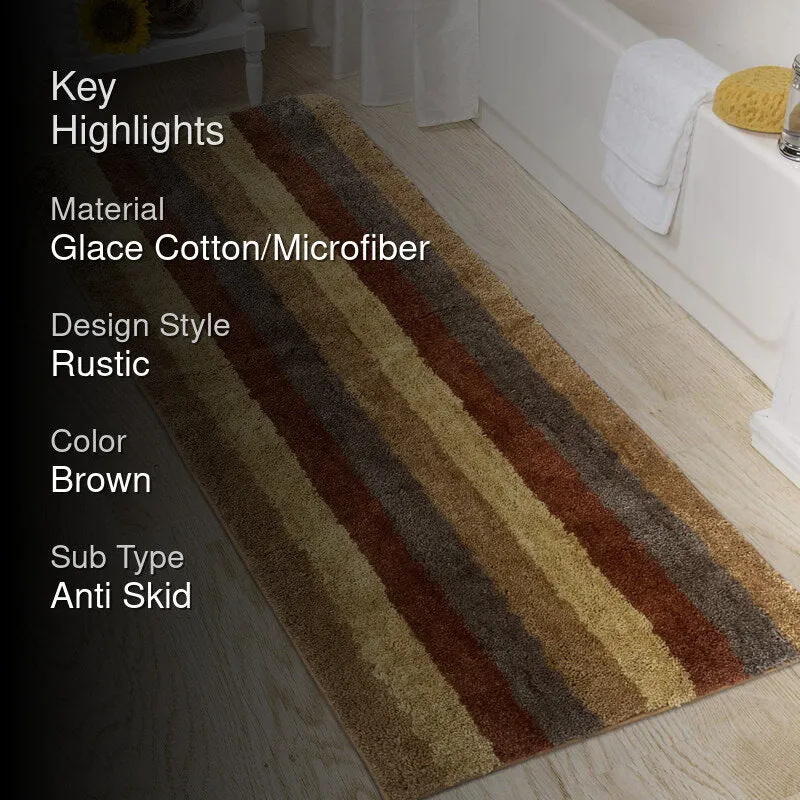Jericho Luxe Micro Fiber Runner Rug - Cinnamon Brown media 2
