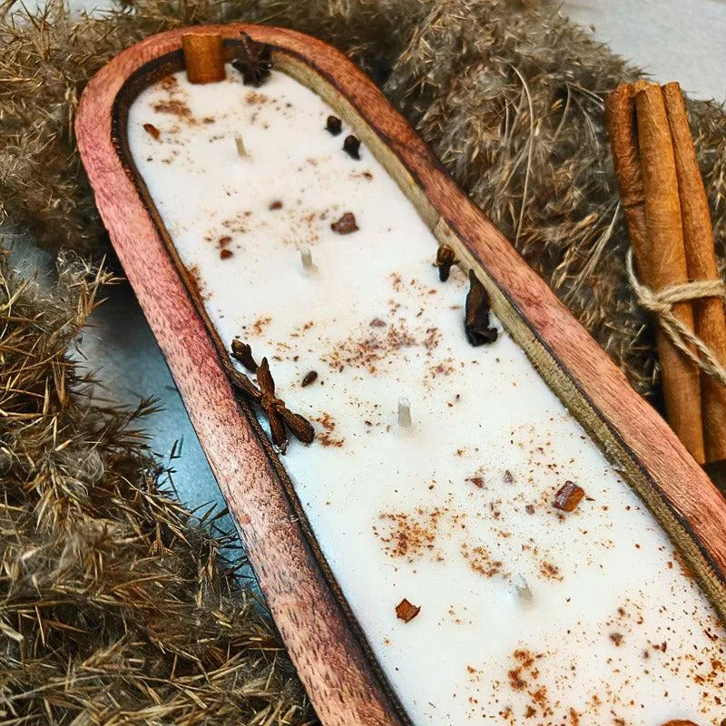 Imtthiya Cinnamon Scented Candle In Wooden Box media 4