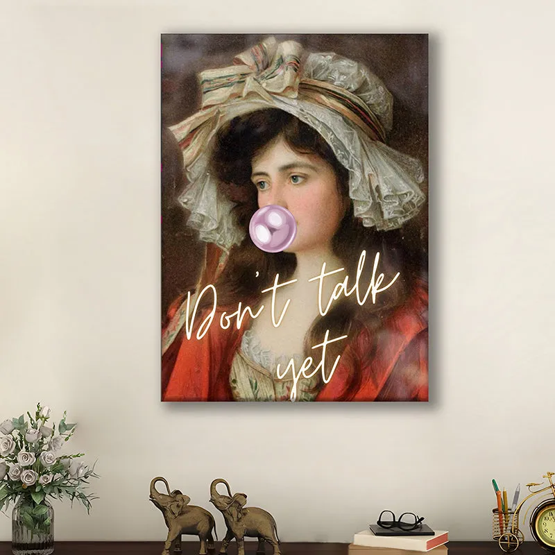 Don't Talk Yet Canvas Wall Art media 2