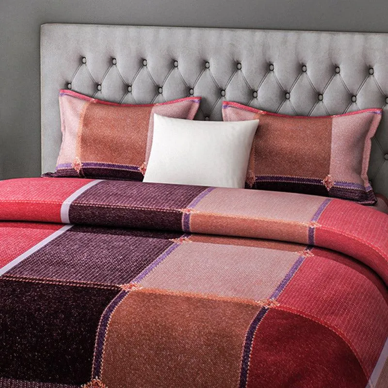 Vivid Blocks Printed Microfiber Bedsheet Old - 130 GSM media 3