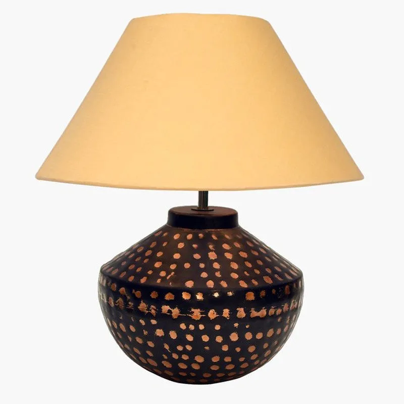 NeoGlow Futuristic Metal Table Lamp - Yellow,Brown media 3