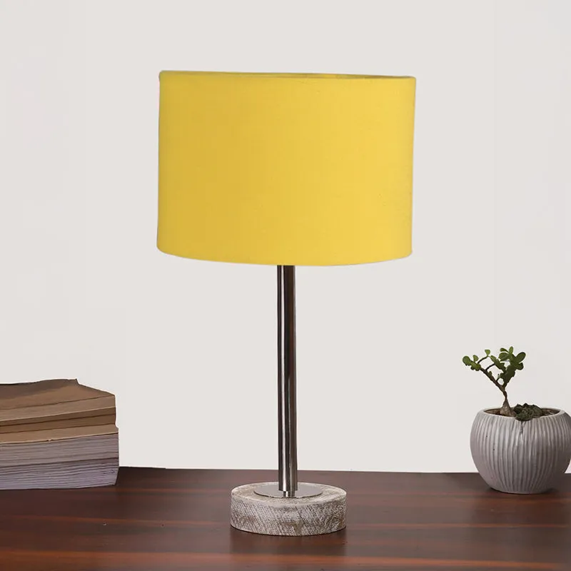 Cotin I Rodin Wooden Table Lamp - Yellow,Silver,White media 3