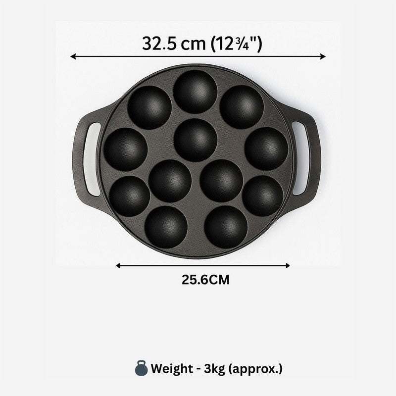 Appetta Cast Iron Paniyaram Pan - 25 CM media 10