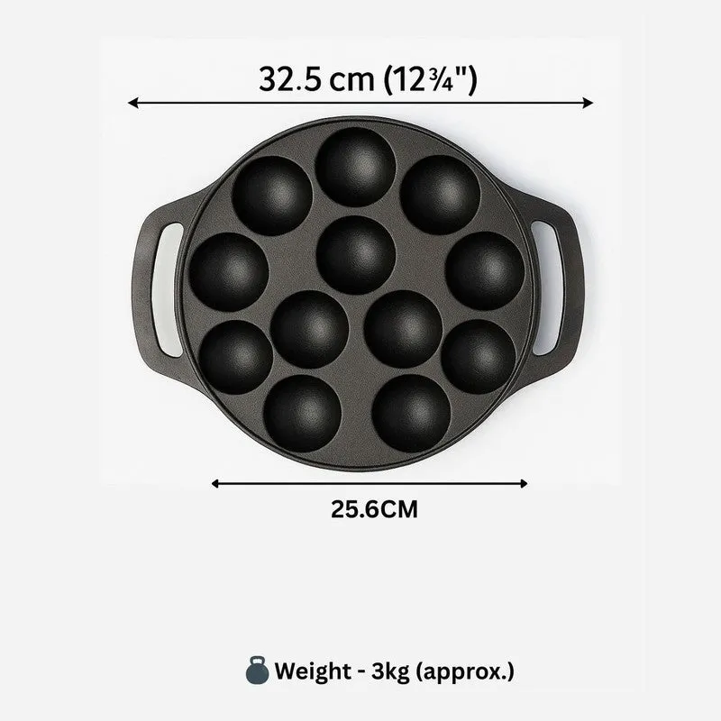 Appetta Cast Iron Paniyaram Pan - 25 CM media 10