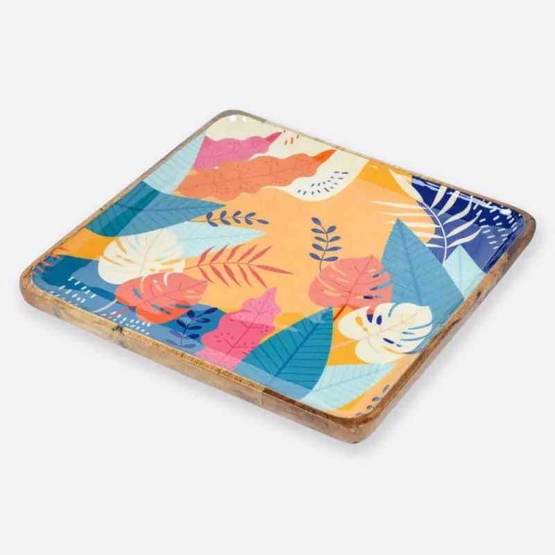 Linda Square Nature Wood Platter media 4