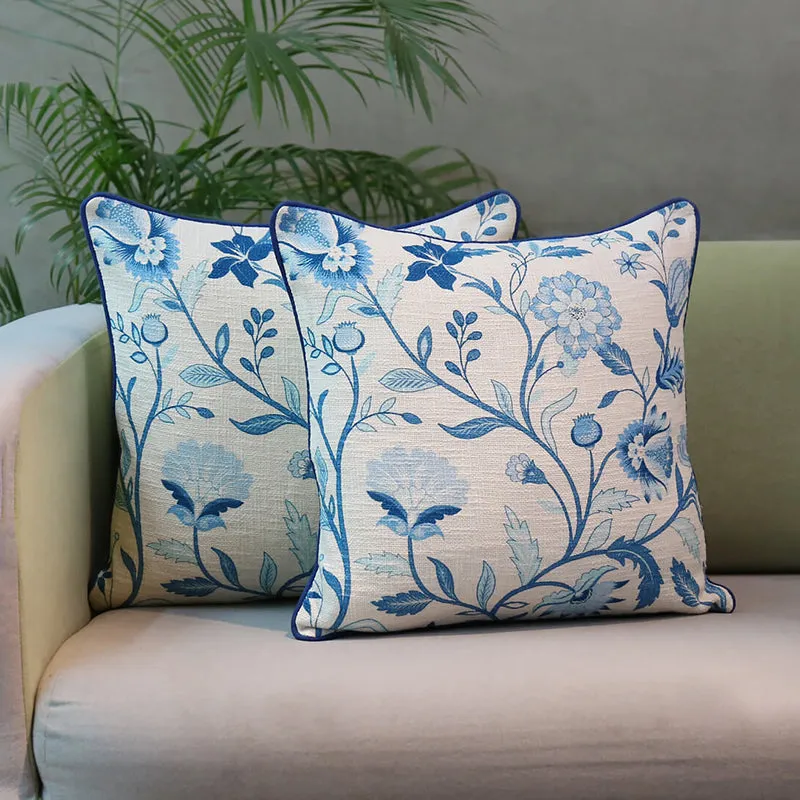 India Circus Flos Viridans Printed Cotton Cushion Cover - Set Of Two media 3