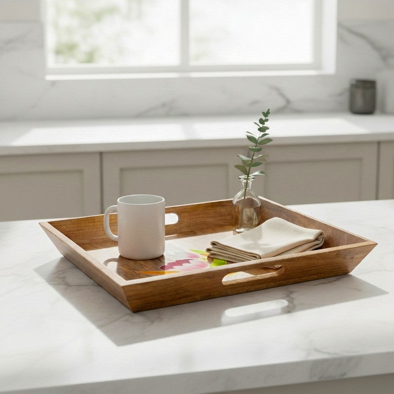 Padma Elegance Wooden Serving Tray
