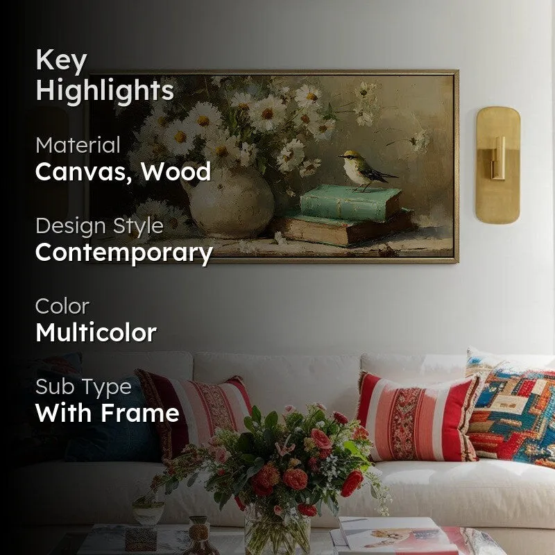 Blooming Grace Canvas Wall Painting With Frame media 2