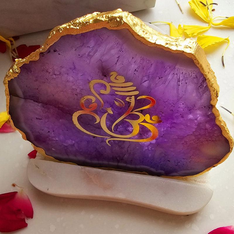 Festive Ganesha Tealight Candle Holder - Purple media 3